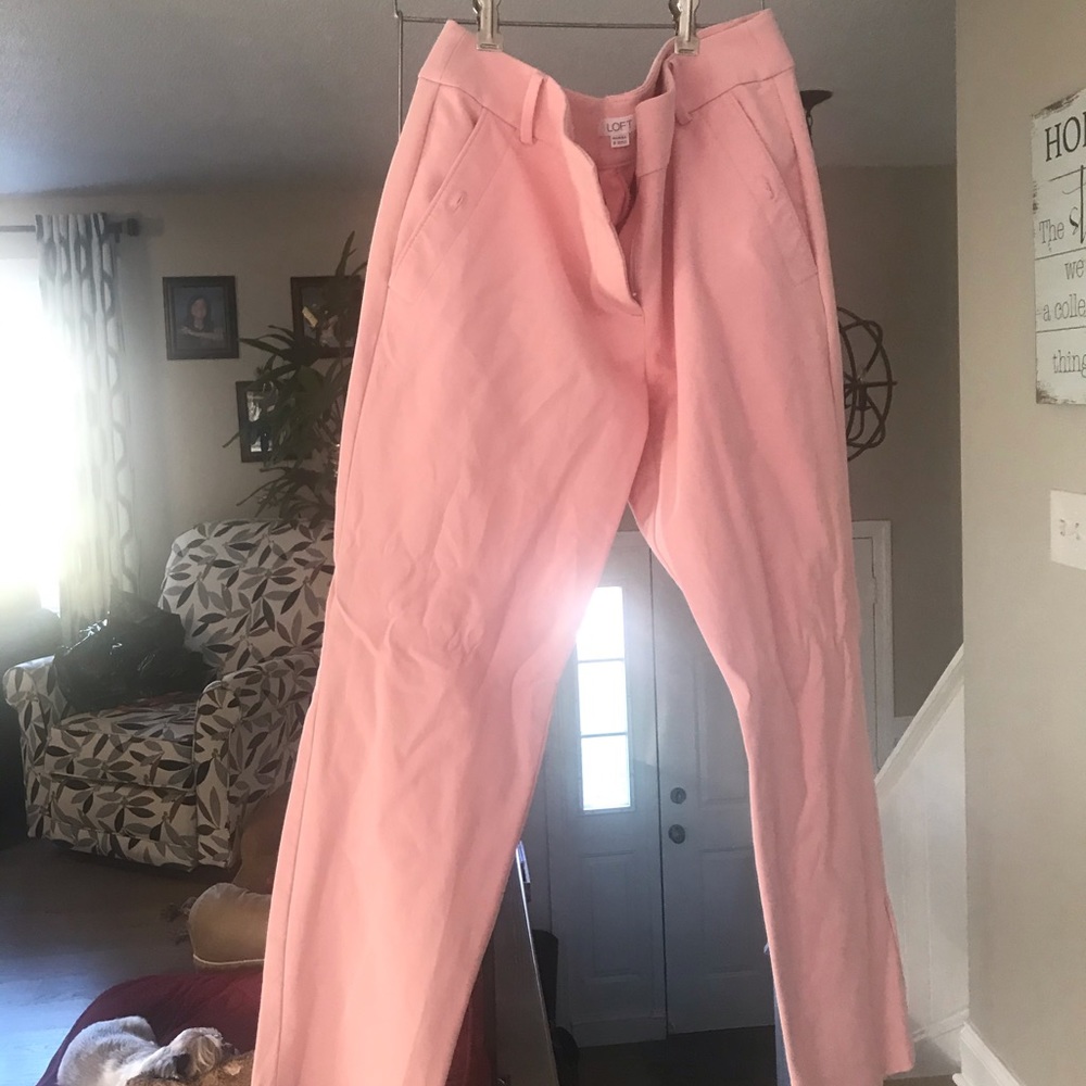 Loft Pink Cropped Pants